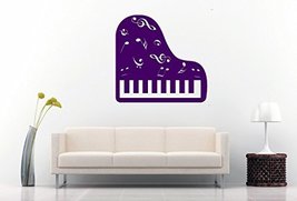 Purple 20&quot; Piano with Music Notes Music Note DIY Sticker Home Décor Wall Art - £10.17 GBP