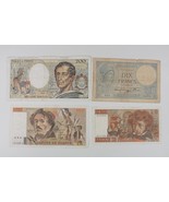 France 4-Notes Francs Set Includes Montesquieu, Delacroix &amp; Berlioz - €49,55 EUR