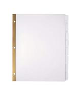 OfficeMax Index Dividers with White Laser Printer Labels, 8 Tabs, 5/pk - £7.34 GBP