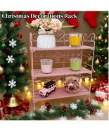 1pcs Three-layer shelf, made of iron and wooden strips - $1,453.81 MXN