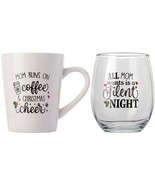 16oz Mom Christmas Mug and Stemless Wine Glass - £29.39 GBP