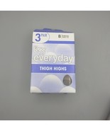 LEGGS EVERYDAY THIGH HIGHS Size B Suntan 2 Pair New Stockings Y2K Open Box - $26.34 CAD