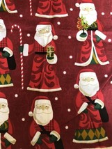 1/2 Yard Red Santa Claus Christmas Green Red JoAnn Fabrics Cotton Quilt Fabric - £10.98 GBP