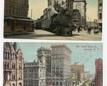 2 Syracuse New York Postcards NY Central Train &amp; South Salina Street 1911 - £12.63 GBP