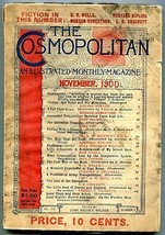 Cosmopolitan Pulp Magazine November 1900- HG Wells- Rudyard Kipling- Jack London - £167.66 GBP