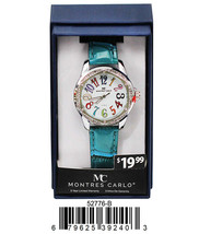 Silver/Turquoise Boxed 5277-silicon-band-watch - $34.00