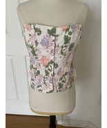 Zara Floral Corset Bustier Structured Top Size XSmall New Shabby Chic Wo... - $22.76