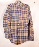 Indian Madras Mens Plaid Hand Woven Button Down Shirt M - $108.32 CAD