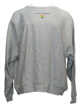 Peace Love World Pride French Terry Sweatshirt (Hamptons Grey, Medium) A396367 - $16.95