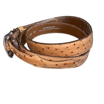 Vintage Country Western Genuine Leather Belt with silver hardware light ... - £32.49 GBP