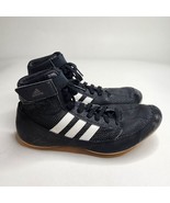 Adidas HVC Youth Wrestling Shoes Boxing Matt Black AQ3327 Size 6 - $40.41 CAD