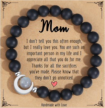 Mothers Day Gifts for Mom from Daughter Son - Natural Stone Mom Bracelet Valenti - £22.26 GBP