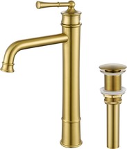 Hangoro Bathroom Faucet, Brush Gold Vessel Faucets For Bathroom Sink,, Bg). - £115.08 GBP