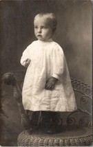 RPPC Adorable Child Boy John Bandimeer Family 1917 Real Photo Postcard V12 - £7.69 GBP