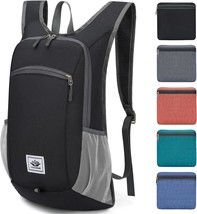 Esup 15L Lightweight Hiking Backpack Foldable Small Travel Backpack, Black - £28.41 GBP