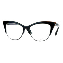 Vintage Mode Rétro Transparent Lentille Lunettes Femmes Demi Jante Look Cateye - £8.60 GBP+