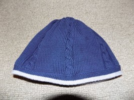 Janie And Jack Layette Navy BLUE/GRAY B EAN Ie Hat Size 3/6 Months Nwot - £16.56 GBP