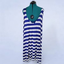 Sea Swimwear Blue Striped Coverup Tank Dress - Size 2X - $29.70