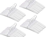 24 Pieces Satin Padded Hangers Satin Hangers With Anti-Rust Swiveling Ho... - £47.71 GBP
