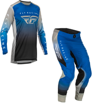 New Fly Racing Lite Blue Grey Black Dirt Bike Adult MX Motocross Moto Gear - £180.84 GBP