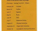 Cappyccino&#39;s Tasting Schedule Menu Alamo Heights San Antonio Texas 1997 - $17.82