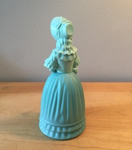 70s Avon Victorian Fashion Figurine teal woman perfume bottle (Charisma) image 2