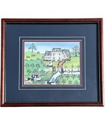 Betty Friess Baumer Vtg 1980&#39;s Folk Art Offset Lithograph Print Apples 1986 - €36,67 EUR