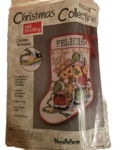 Christmas Stocking Kit Counted Cross Stitch Rudolph and Elves 24k Mini Charmable - £12.31 GBP