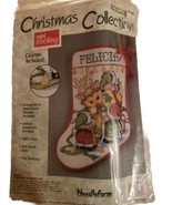 Christmas Stocking Kit Counted Cross Stitch Rudolph and Elves 24k Mini C... - £12.31 GBP