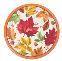 Cascading Fall Leaves 8 Ct Paper Dinner Plates Thanksgiving Autumn - £3.41 GBP