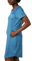NWT New Womens Columbia Place to Place Blue Bright Dress M Pockets Logo ... - $89.09