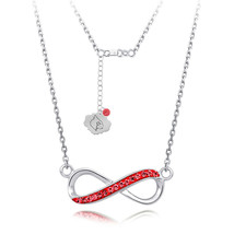 UL University of Louisville Infinity Crystal Necklace -Sterling Silver Licensed - £70.61 GBP