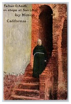 Padre O&#39;Missione San Luis Rey Oceanside Ca Unp DB Cartolina H25 - £3.47 GBP