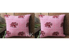 2 PC Set Quilted Pillow Cover Case Couch Floral Cushion Cover Home Decorative Pi - £18.28 GBP+