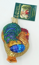 Old World Christmas 16006 Glass Blown Rooster Christmas Tree Ornament - £12.51 GBP