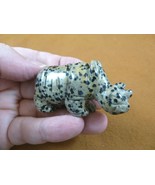 (Y-RHI-735) spotted RHINO rhinoceros gemstone FIGURINE carving love baby... - €15,05 EUR