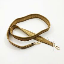 JEN &amp; CO.  Guitar Style Strap 48x1.5 inches Tan with Gold Thread Goldton... - $20.90 CAD