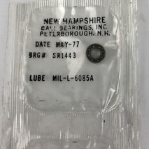 NOS NEW HAMPSHIRE BRG# SR1445 MINI BALL BEARING  Lube - MIL-L-6085A - LOOK - $12.99