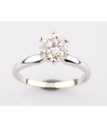1.19 Carat Round Diamond 14k White Gold Solitaire Engagement Ring Size 5.25 - $10,683.33 CAD