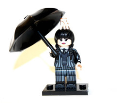 Toys Wednesday Addams with Hand Strip outfit Family TV Show Horror Minifigure Cu - £5.22 GBP