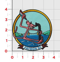4&quot; Navy VP-91 Pink Panther Patron Fixed Wing Squadron Military Embroidered Patch - £23.42 GBP