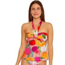 Trina Turk Sunny Bloom Tankini Top Molded Cups Floral Pink Colorful 6 - $38.57