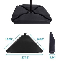 LAUREL CANYON 180 lbs. Plastic Patio Umbrella Base Weights in Black - £49.36 GBP