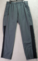 Under armour Track Pants Mens XL Gray Slash Pockets Elastic Waist Leg Zi... - $17.88