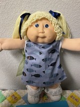Vintage Cabbage Patch Kid Girl HTF Lemon Hair Blue Eyes Head Mold #12 1987 - $295.00