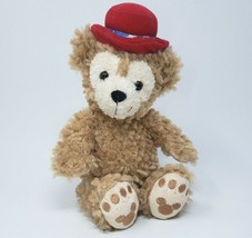 12&quot; Disney Parks Duffy W/ Red Hat W/ Stars Teddy Bear Stuffed Animal Plush Toy - £18.57 GBP