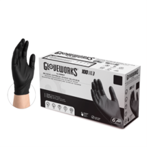 Gloveworks Black Nitrile PF Exam SM Gloves - $974.01 MXN