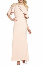 Eliza J Ruffle Bodice Cold Shoulder Gown Petite SZ 14P  Pink - £79.33 GBP