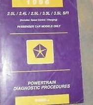1996 CHRYSLER MOPAR LHS POWERTRAIN Diagnostics Procedures Service Shop M... - £39.48 GBP