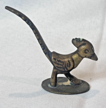 Brass Vtg Road Runner Desert Bird Long Tail Southwest Sculpture Figurine - $29.65